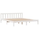 vidaXL Lit bibliothèque sans matelas blanc 180x200 cm bois pin massif