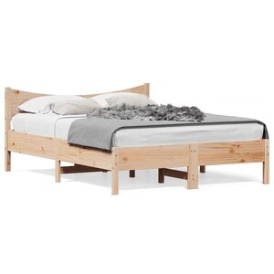 vidaXL Cadre de lit sans matelas 135x190 cm bois de pin massif