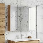 vidaXL Armoire Miroir de Salle de Bain Chêne artisan