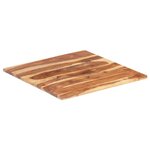 vidaXL Dessus de table Bois solide 25-27 mm 80x80 cm