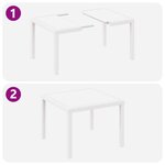 vidaXL Ensemble de salle à manger de jardin 5 pièces avec coussins en poly rotin blanc