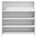 vidaXL Bureau de réception Blanc 100x50x103 5 cm Bois d'ingénierie