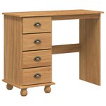 vidaXL Bureau 'ASKIM'avec tiroirs 95x40x75 cm en bois massif de pin