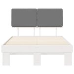 vidaXL Cadre de lit avec tête de lit rembourrée Gris clair