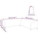 vidaXL Housse pour meubles 300 x 300 x 80 cm Tissu Oxford 210D Forme L