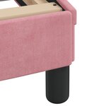 vidaXL Cadre de lit avec tête de lit Rose 80x200 cm Velours