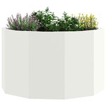 vidaXL Jardinière Blanc 60 x 60 x 35 cm Acier