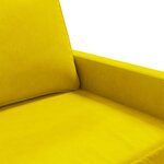 vidaXL Canapé à 2 places Jaune 120 cm Velours