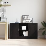Buffet vidaXL en chêne noir 120x30 5x70 cm en bois d'ingénierie