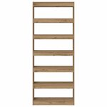 vidaXL Bibliothèque chêne artisanal 80 x 30 x 198 cm Bois d'ingénierie