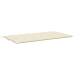 vidaXL Coussin de banc de jardin blanc crème tissu oxford