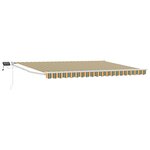 vidaXL Store rétractable manuel avec LEDs Vert  Jaune  Blanc 4 × 3 m