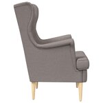 vidaXL Fauteuil Taupe Tissu