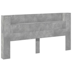 vidaXL Tête de lit Gris béton 200 x 16 5 x 103 5 cm Bois d'ingénierie