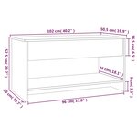 vidaXL Table basse blanc 102x50x52 5 cm bois d'ingénierie