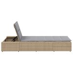 vidaXL Transat avec coussin flottant beige résine tressée