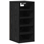 vidaXL Cabinet à chaussures avec étagère Chêne noir 32 x 35 x 70 cm