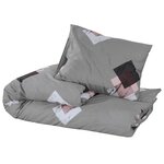 vidaXL Ensemble de housse de couette Gris 240x220 cm Coton