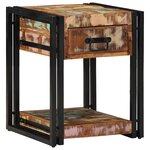 vidaXL Cabinet de chevet avec tiroir 2 Pièces Multicolore 40 x 40 x 50 cm