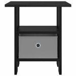 vidaXL Table de chevet avec tiroir 2 Pièces Chêne noir 41 x 40 x 45 cm