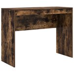 vidaXL Bureau avec rangement Chêne fumé Bois d'ingénierie