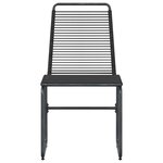 vidaXL Chaises de jardin 2 Pièces Noir 48 x 55 x 89 5 cm Rotin