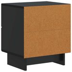 vidaXL Cabinet de chevet 2 pc Noir 43 x 34 5 x 47 5 cm