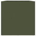 vidaXL Jardinière vert olive 62x30x29 cm acier