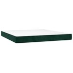 vidaXL Sommier à lattes de lit matelas et LED Vert foncé 180x200 cm