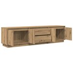 vidaXL Meuble TV avec éclairages LED chêne artisanal 193 5x41x50 cm