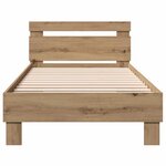 vidaXL Cadre de lit Chêne artisanal Bois d'ingénierie
