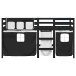 vidaXL Lit mezzanine enfants avec rideaux sans matelas 90x190 cm