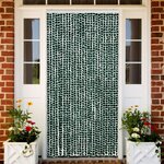 vidaXL Rideau anti-mouches vert et blanc 118x220 cm chenille