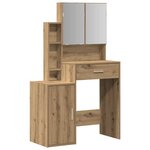 vidaXL Coiffeuse chêne artisanal 80 x 35 x 132 cm Bois d'ingénierie