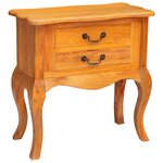 vidaXL Table d'appoint avec tiroir Naturel 60 5 x 30 x 61 cm