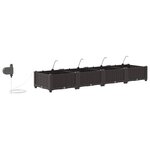 vidaXL Pots de jardin Marron 160 x 40 x 22 cm Acier