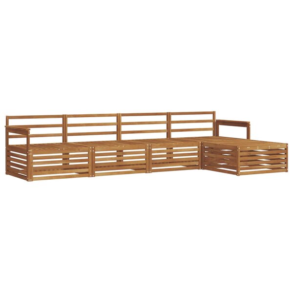 vidaXL Ensemble de canapés d'extérieur 5 pc Naturel