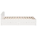 vidaXL Cadre de lit sans matelas blanc 200x200 cm bois massif de pin