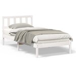 vidaXL Cadre de lit Blanc 80 x 200 cm Bois massif en pin