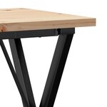 vidaXL Table à manger cadre en X 50x50x75 5cm bois de pin massif acier