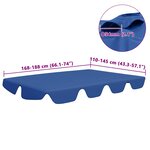 vidaXL Toit de rechange de balançoire bleu 188/168x145/110 cm