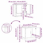 vidaXL Ensemble de mobilier de salle de bain 2 Pièces Chêne artisanal