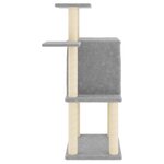 vidaXL Arbre à chat avec griffoirs en sisal gris clair 97 cm