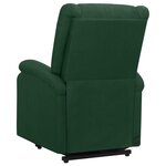 vidaXL Fauteuil de massage Vert foncé Tissu