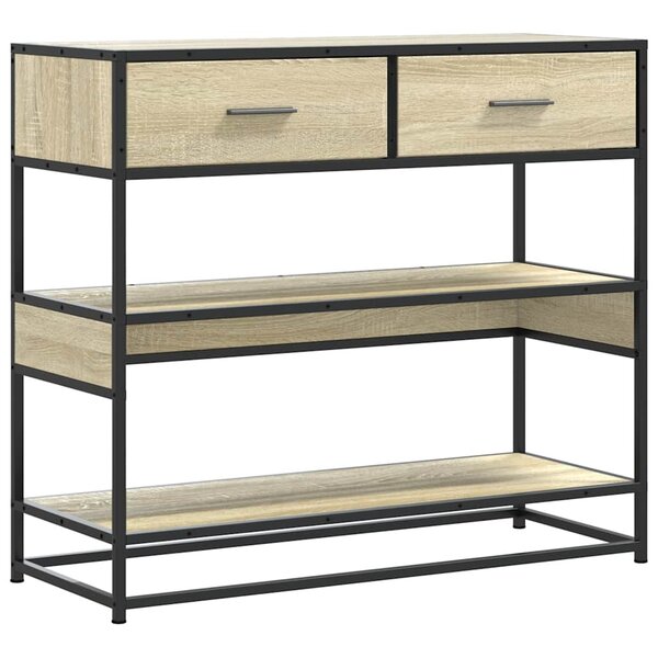vidaXL Table console chêne sonoma 90x35x80 cm bois d'ingénierie