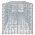 vidaXL Panier gabion avec couvercle 650x100x100 cm fer galvanisé