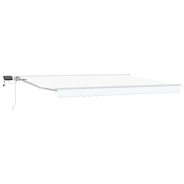 vidaXL Cadre de store manuel avec LEDs Blanc 4 5 × 3 5 m