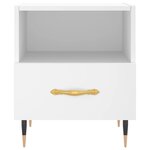 vidaXL Table de chevet blanc 40x35x47 5 cm bois d’ingénierie