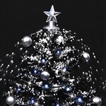 vidaXL Arbre de Noël neigeux avec base de parapluie Noir 75 cm PVC