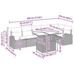 vidaXL Ensemble de canapé de jardin 7 Pièces Marron 100 x 55 x 73 cm